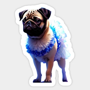 The Pug Prima Ballerina Sticker